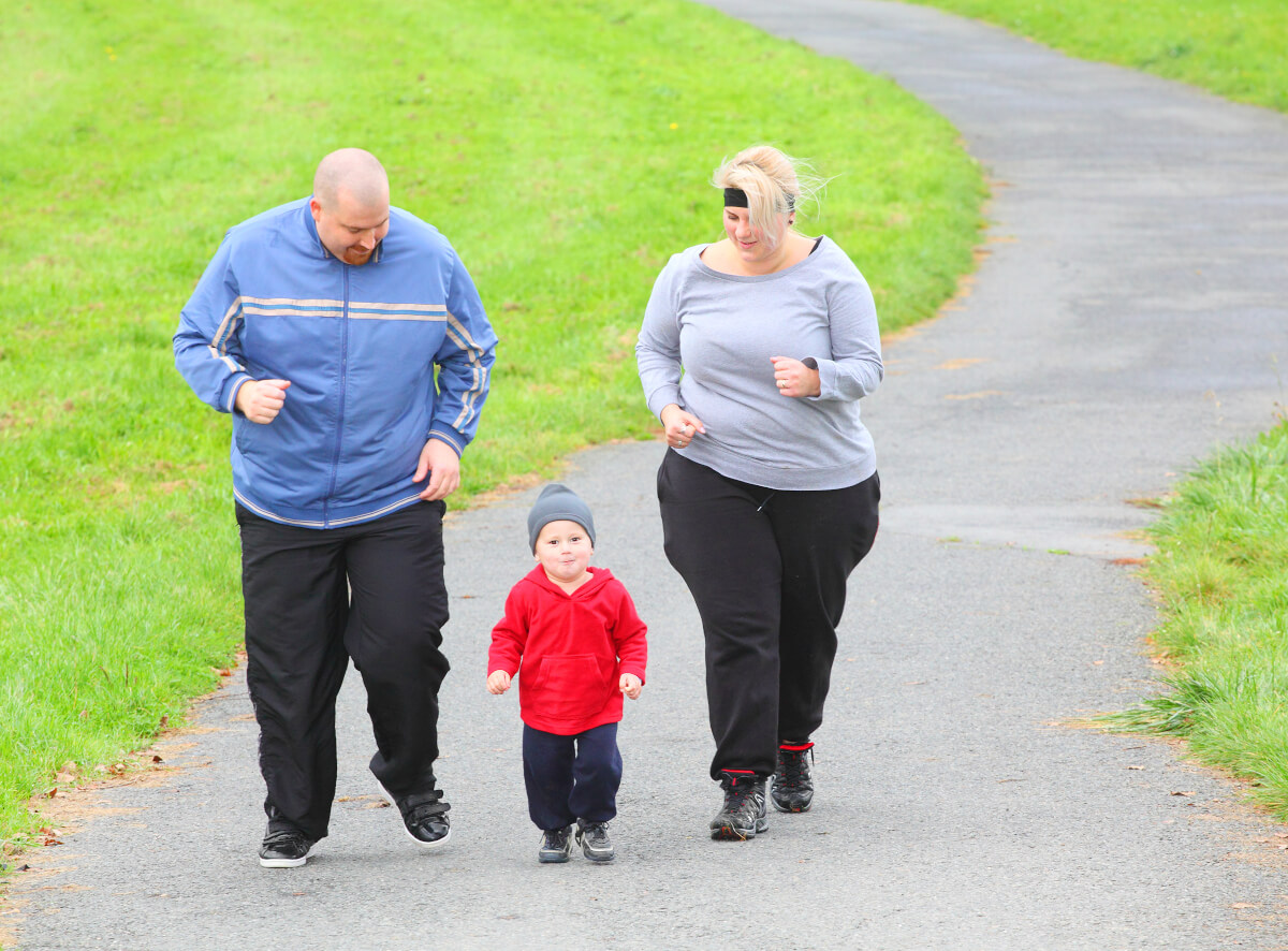 Overweight parents child