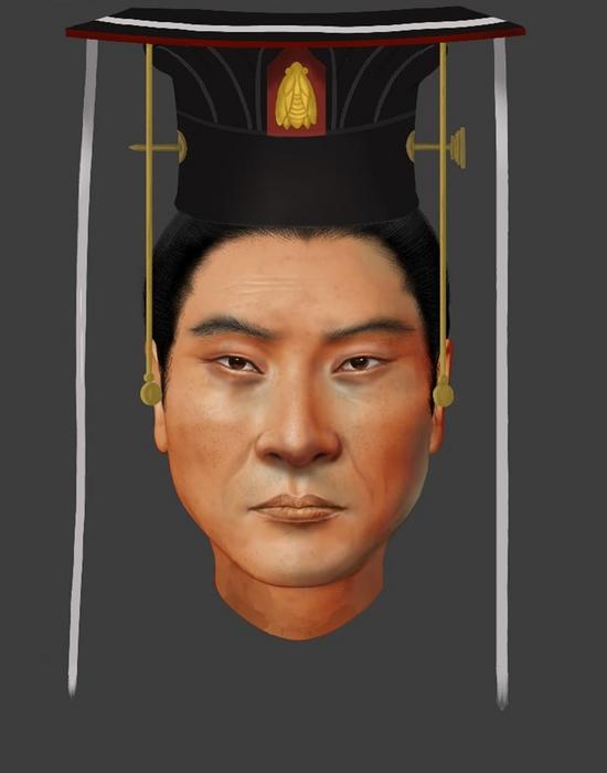 The facial reconstruction of Emperor Wu who was ethnically Xianbei 