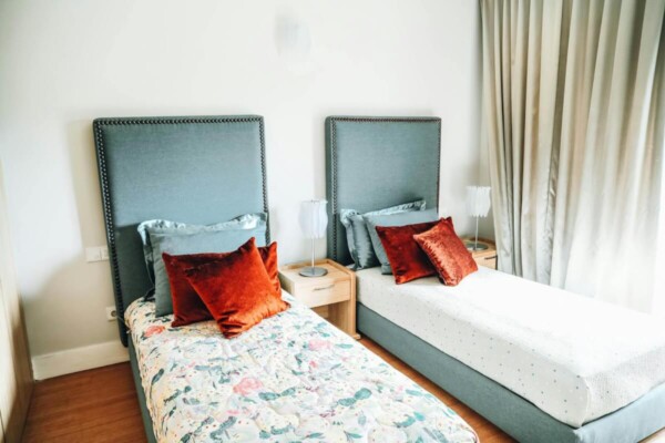 Two Single Beds in bedroom