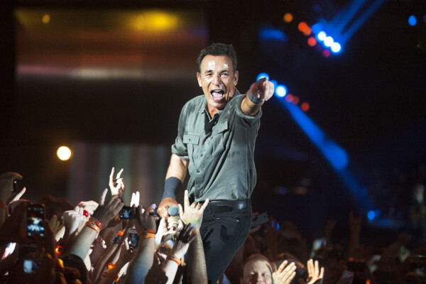 Bruce Springsteen performing live in Brazil in 2013