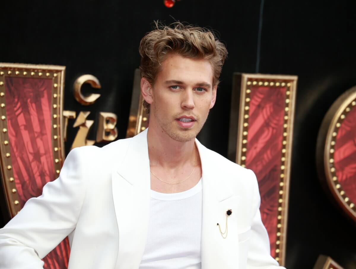 Austin Butler at a screening of “Elvis” in London, 2022
