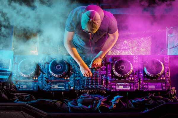 A professional DJ setup