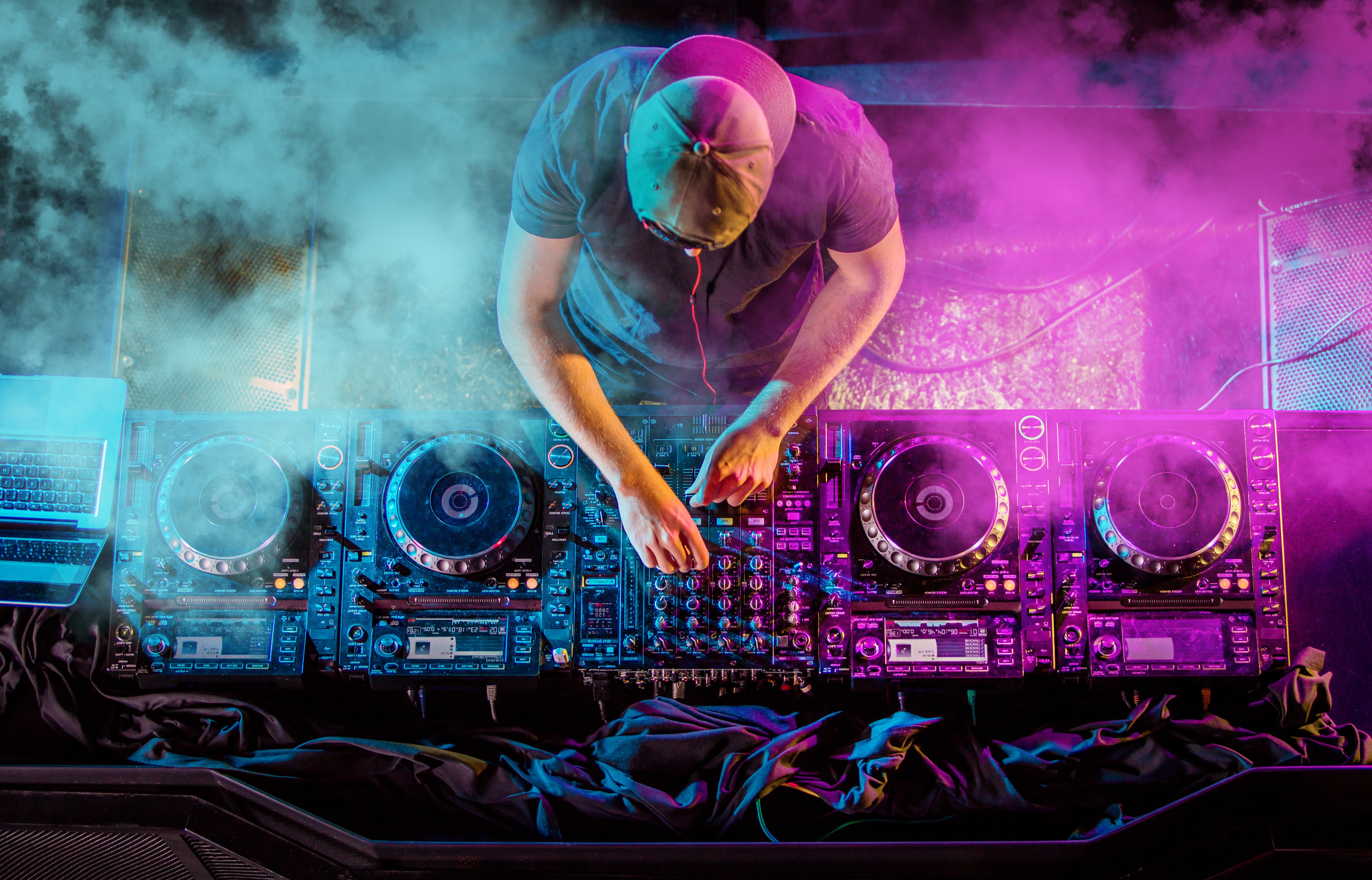 A professional DJ setup