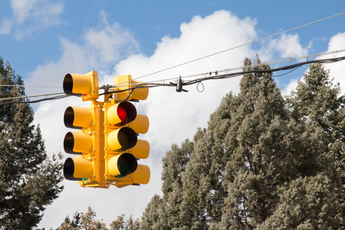 Four way traffic light