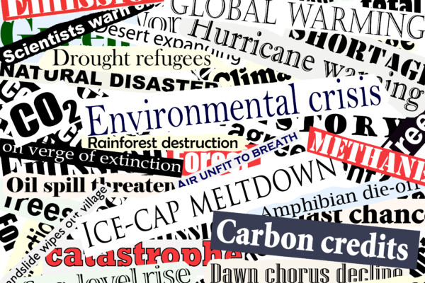 Climate change newspaper headlines