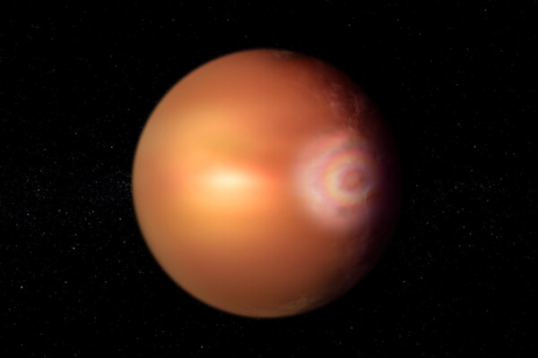 Artist impression of glory on exoplanet WASP-76b