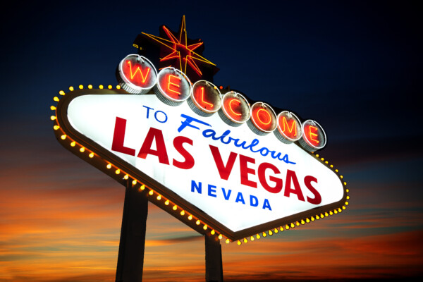 Las Vegas sign at night