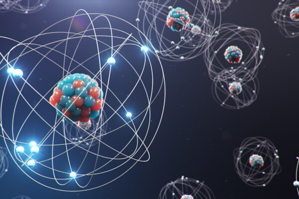 3D Illustration Atomic structure