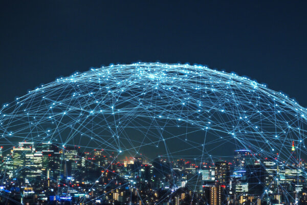 Smart city and communication network concept