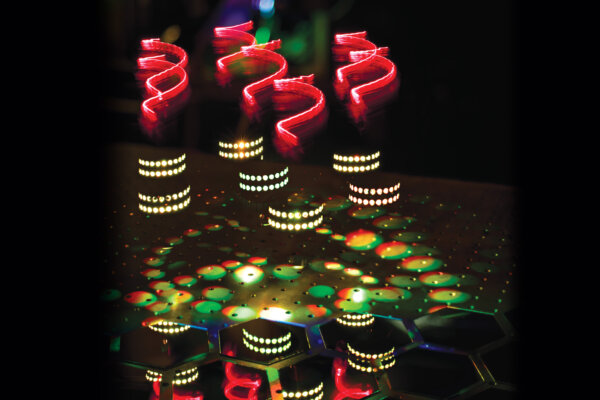 Artistic representation of hyper-Raman optical activity