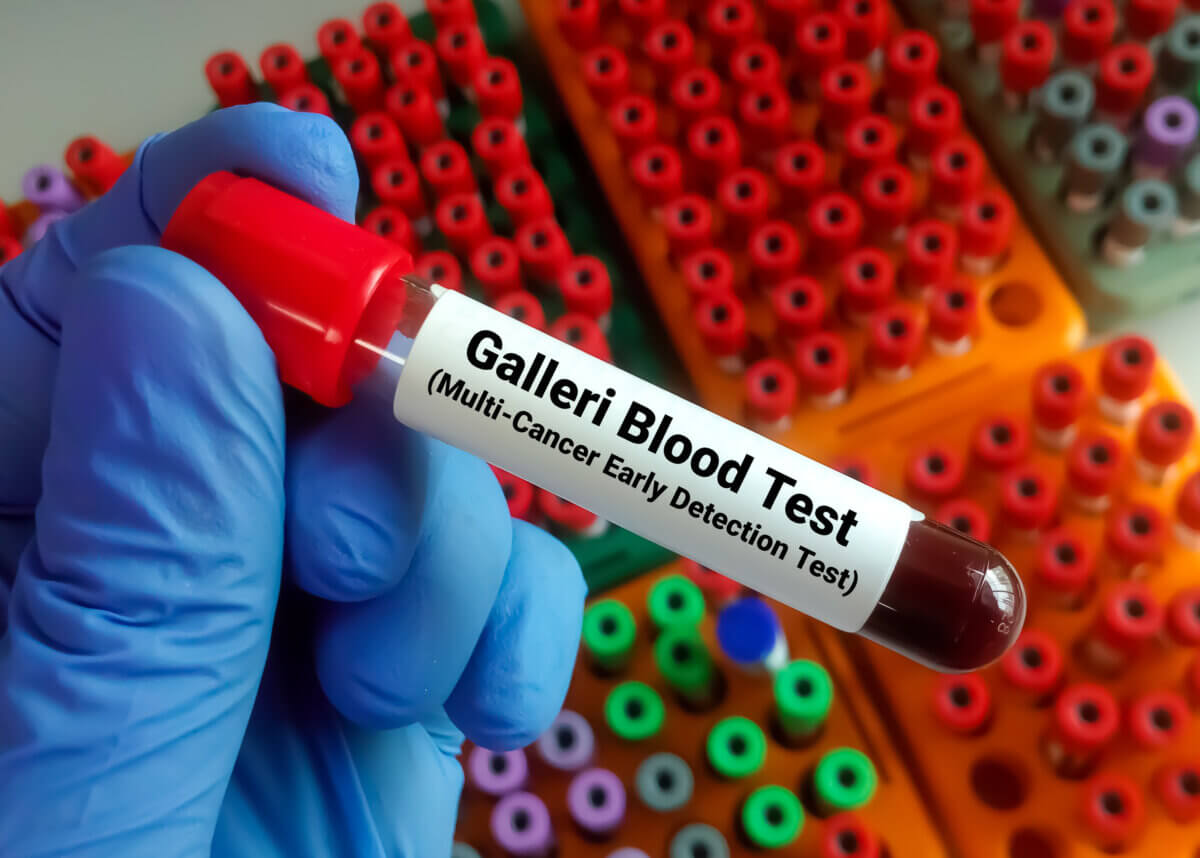 Blood test tube for Galleri cancer test