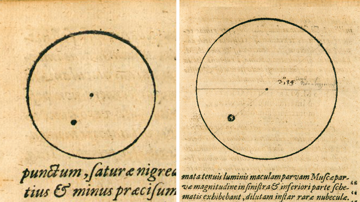 Kepler’s sunspot drawings