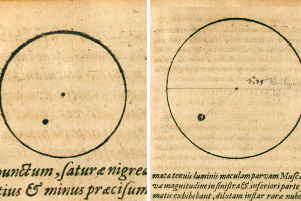 The earliest datable sunspot drawings based on Johannes Kepler's solar observations with camera obscura in May 1607.