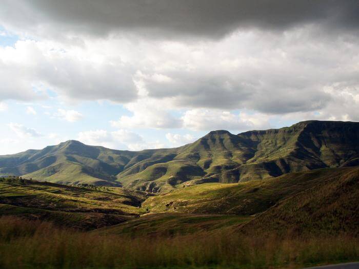 The Lesotho Highlands in southern Africa