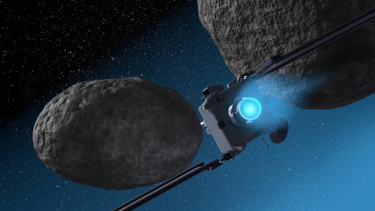 DART Mission Spacecraft about to impact asteroid Didymos B