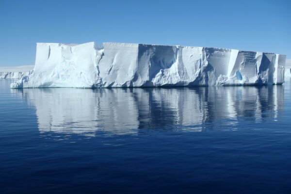 Icebergs near Bear Peninsula in West Antarctica are being studied as part of the International Thwaites Glacier Collaboration.