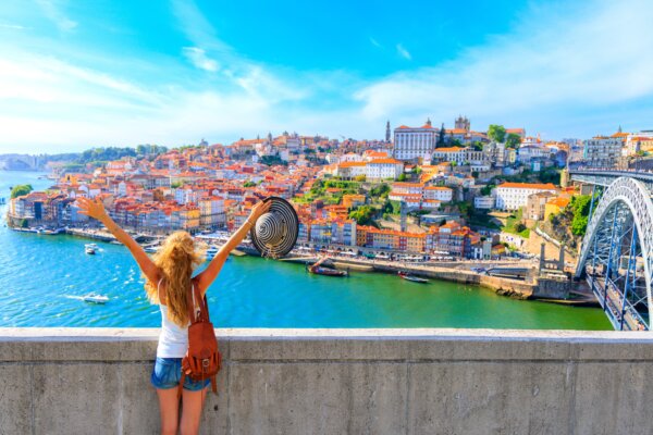 A woman in Porto, Portugal