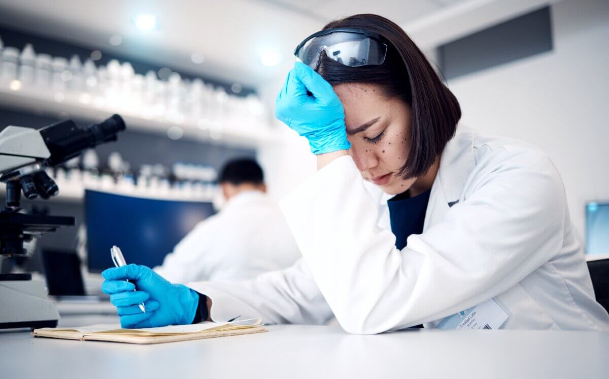 Scientist under stress