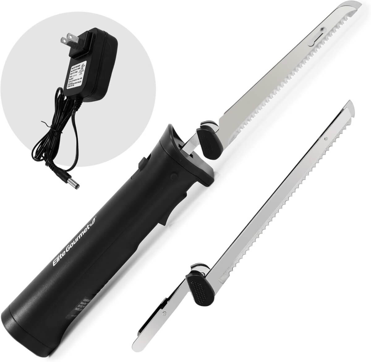 Elite Gourmet Cordless Electric Knife 