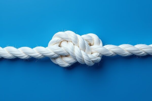Rope tied into a knot