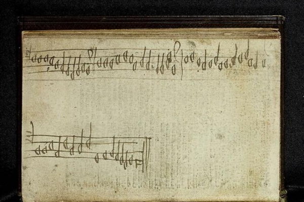 Fragment of music from the Aberdeen Breviary : Volume 1 or 'Pars Hiemalis'.