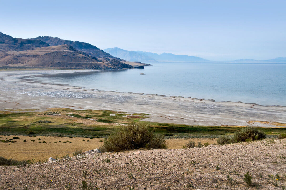 Antelope Island, off the Great Salt Lake in Utah. 