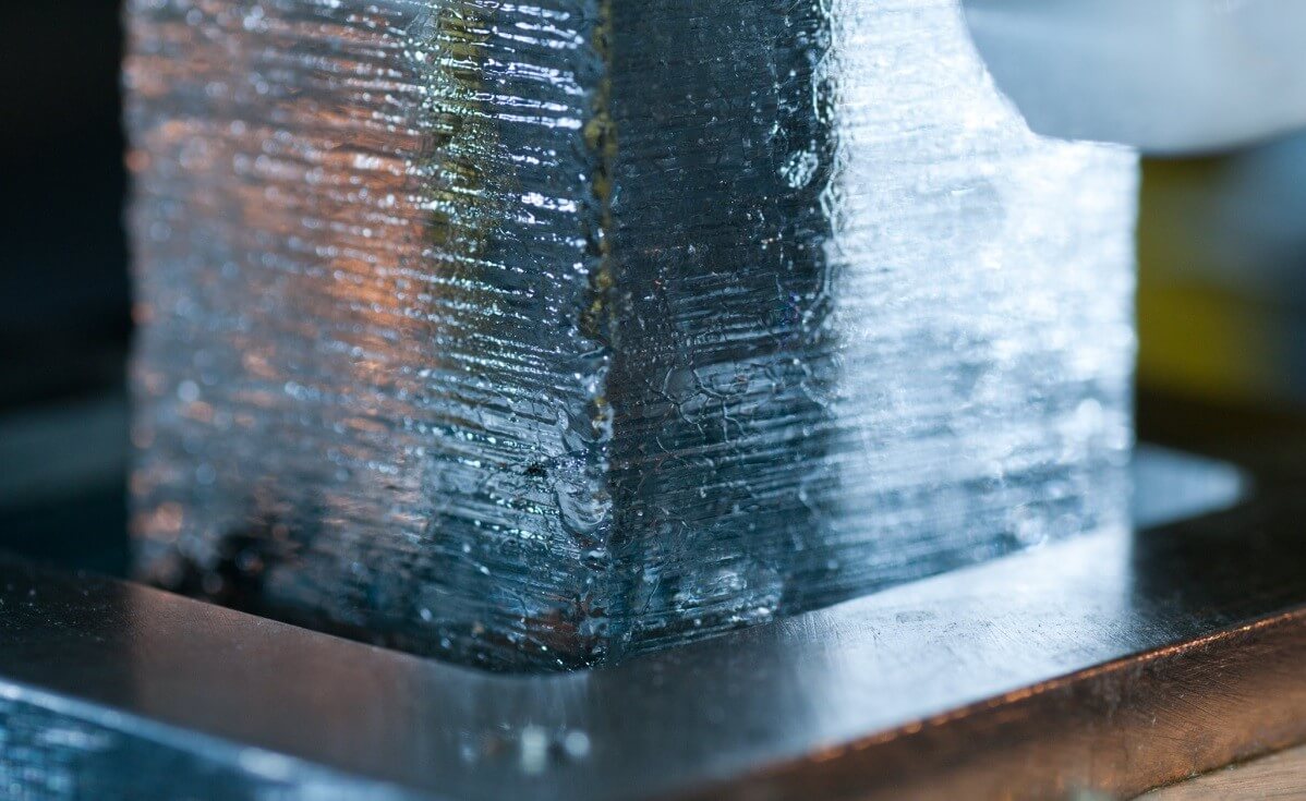Ice on melter
