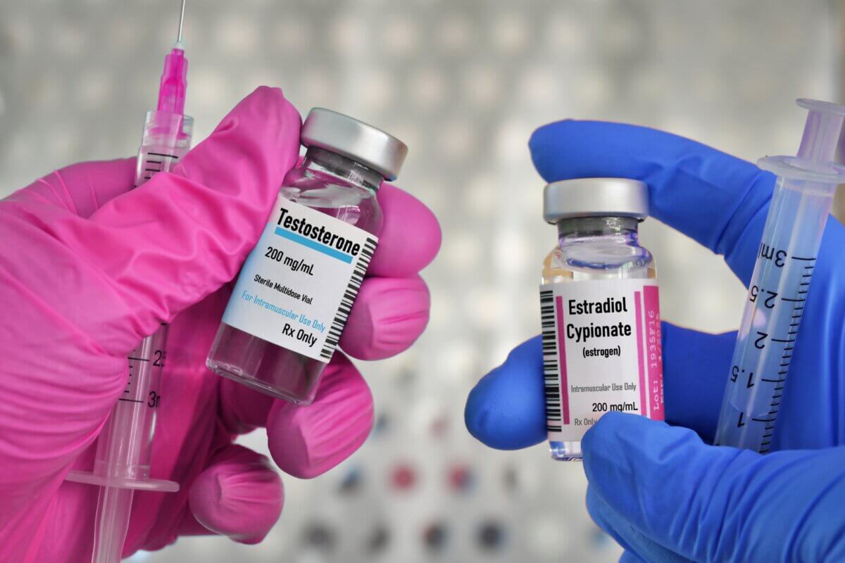 Transgender hormone therapy injections