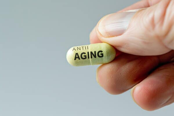 Concept of an anti-aging pill or treatment
