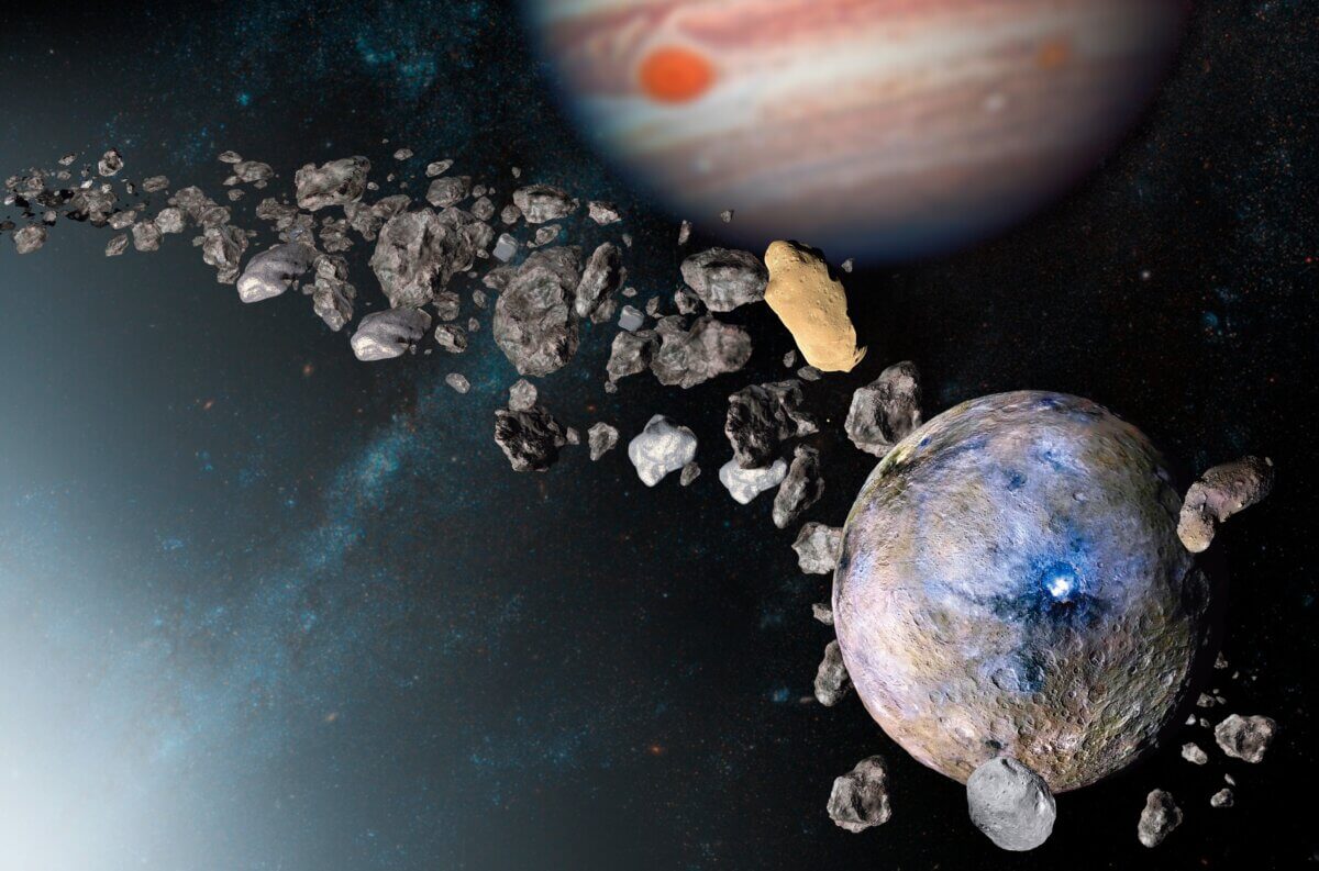 Ceres in the asteroid belt