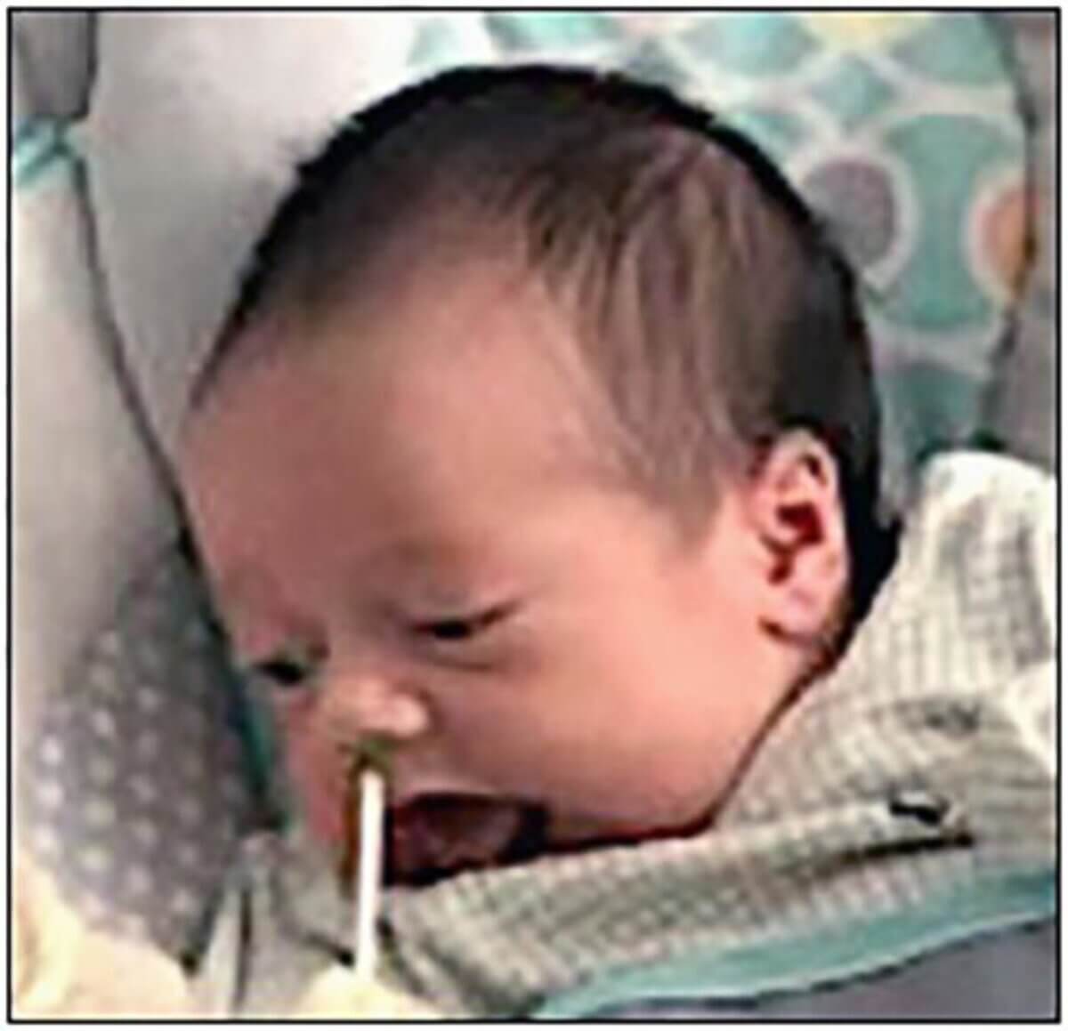 Baby reacting to vegetables
