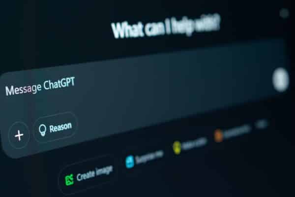 ChatGPT prompt on computer