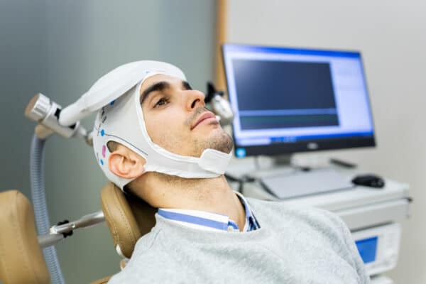 Transcranial magnetic stimulation therapy (TMS)