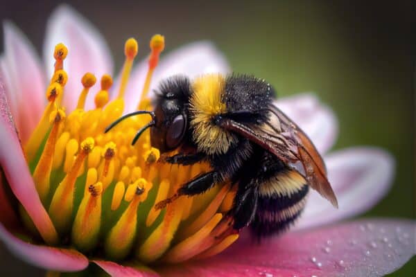 Bumblebee pollinating a flower