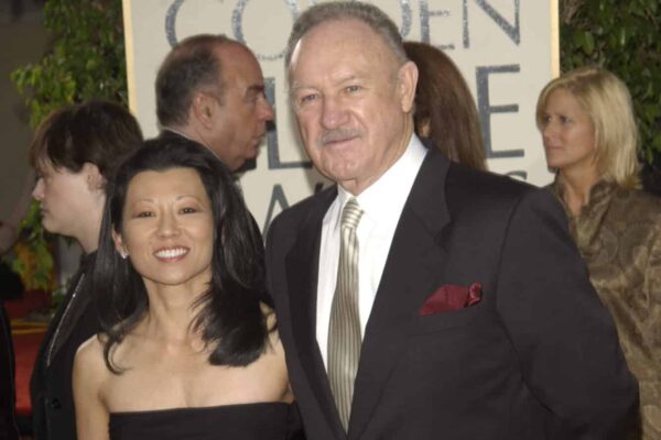Gene Hackman with his wife, Betsy Arakawa