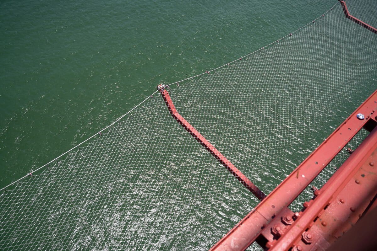 Golden Gate bridge safety nets for suicide prevention