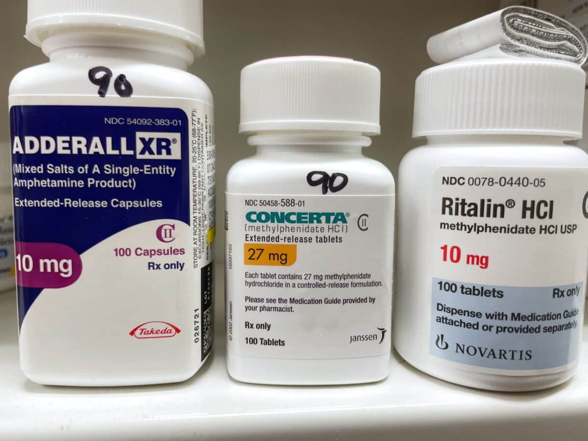 ADHD medications Adderall, Concerta and Ritalin.
