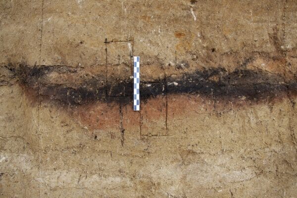 Section through the large fireplace