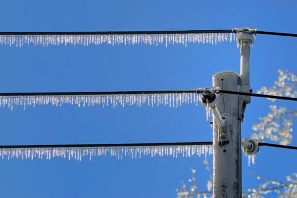 Frozen power lines