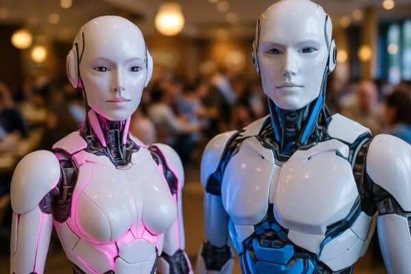 Masculine and feminine robot