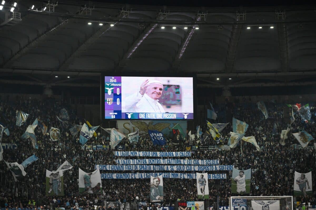 Pope Francis on big screen