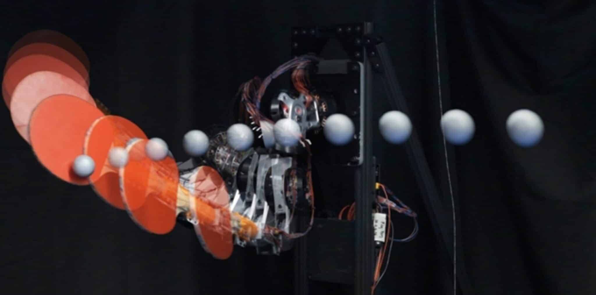 Robotic arm playing ping pong
