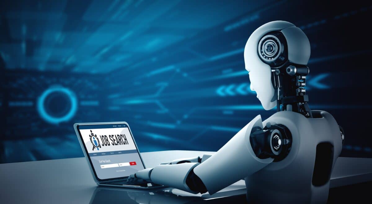 AI looking at job search on a computer