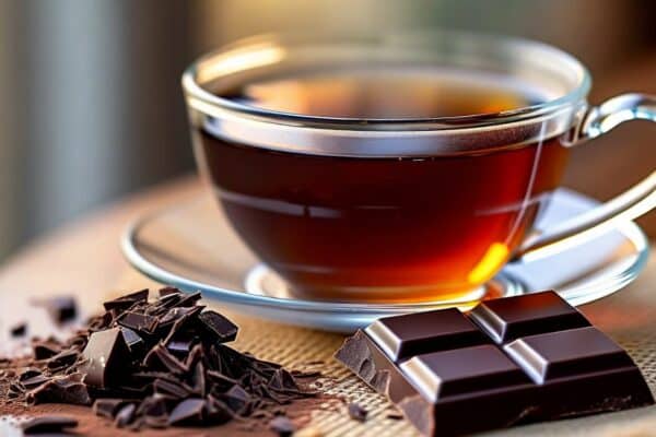 Black tea and dark chocolate