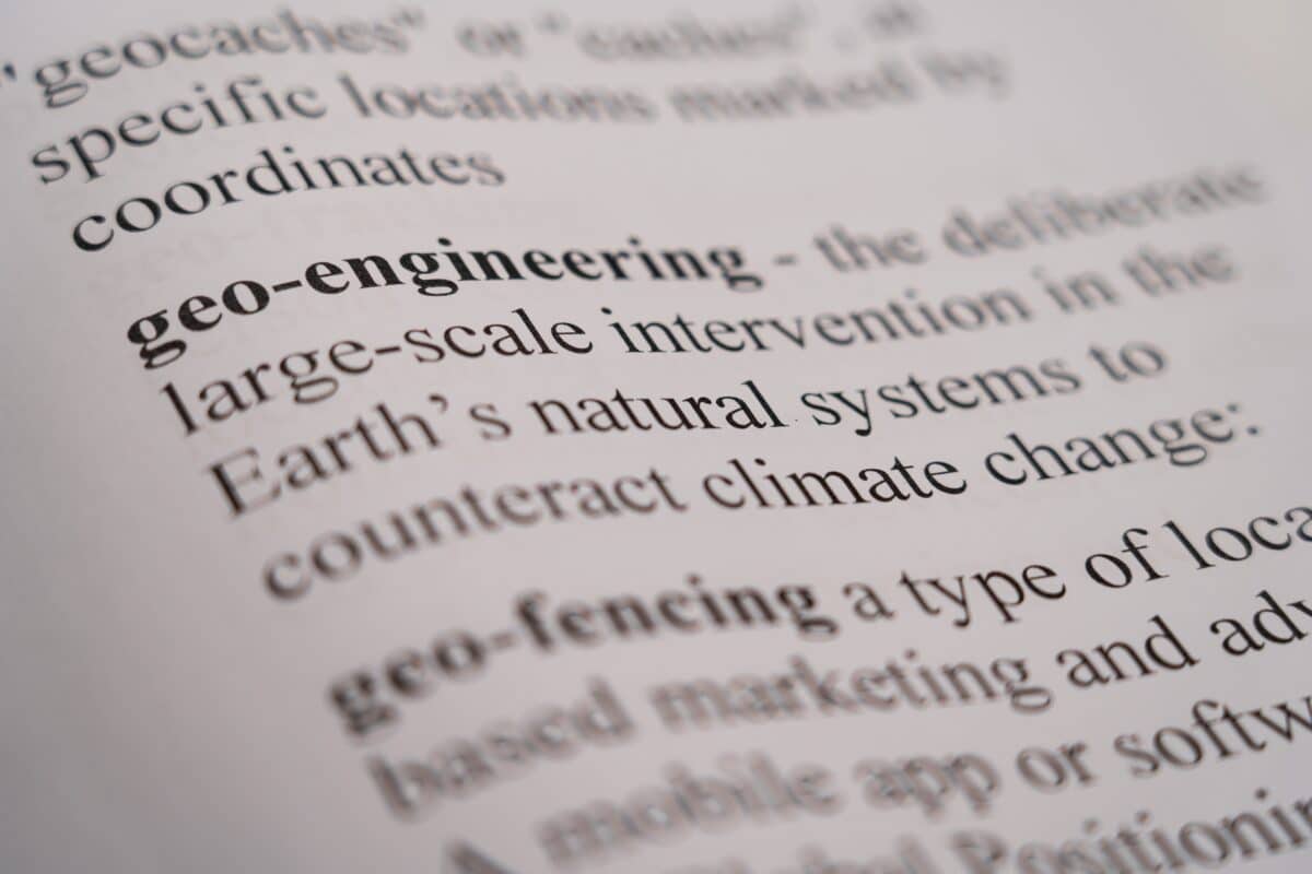 Geoengineering in dictionary