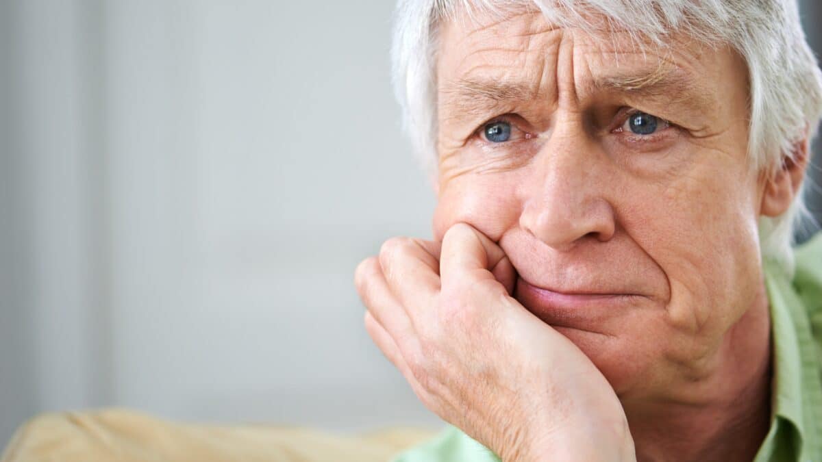 A confused older man