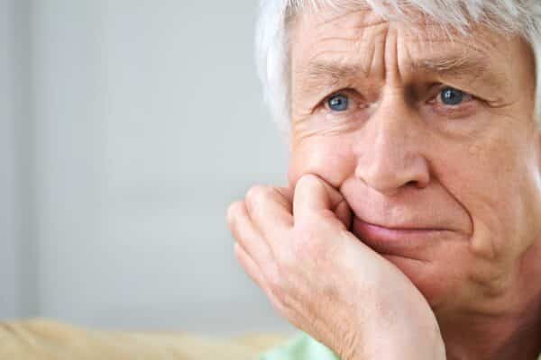 A confused older man