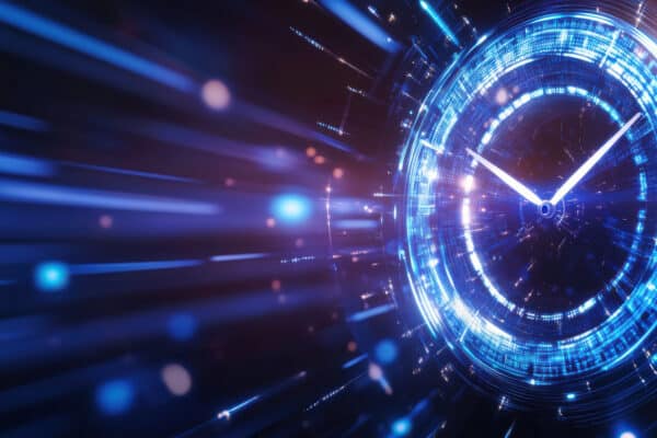 Time or clock in a vortex