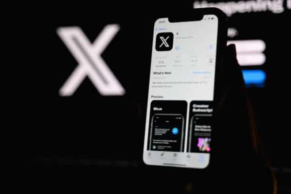 X app on smartphone