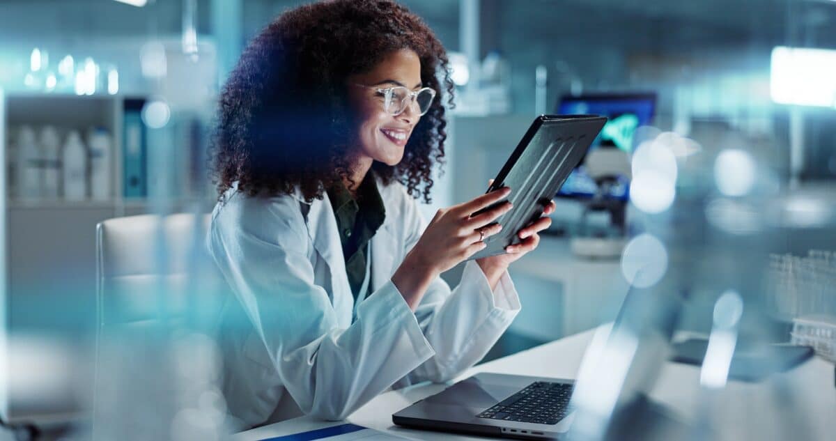 A female scientist